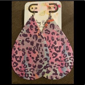 NEW Genuine Leather & Cork Earrings